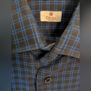 Oriali Firenze Men’s Button Down Shirt Made in Italy Sz 16 / 41 100% Cotton